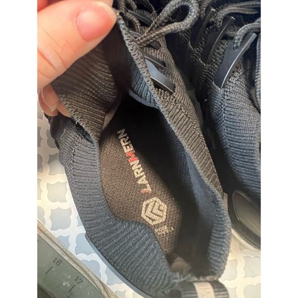 Larnmern Black Steel Toe Work Safety Lightweight Sneakers Size 9.5 Pre-Loved - Picture 7 of 8